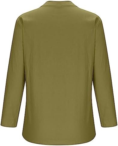 Loose Button Down Blouse Tops Stand Solid Sleeve Long Casual Women Shirt Blouse Women T Shirts Pack