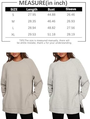 Womens Oversized Sweatshirts Long Sleeve Crew Neck Pullover Casual Hoodies Fall Fashion Clothes